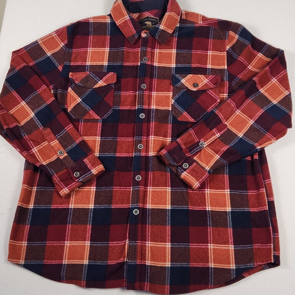 Freedom Foundry Men's 2XL Multicolor Plaid Flannel Long Sleeve Button-Up Pockets